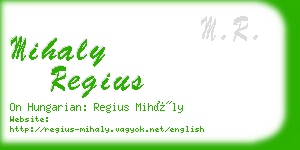 mihaly regius business card